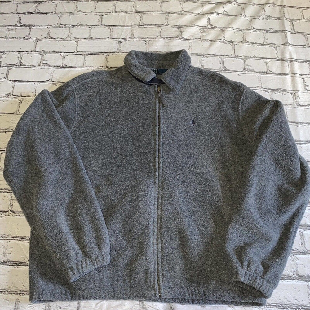 Polo Ralph Lauren Vintage 90’s Size Large Polartec Fleece Jacket Chinstrap Rare